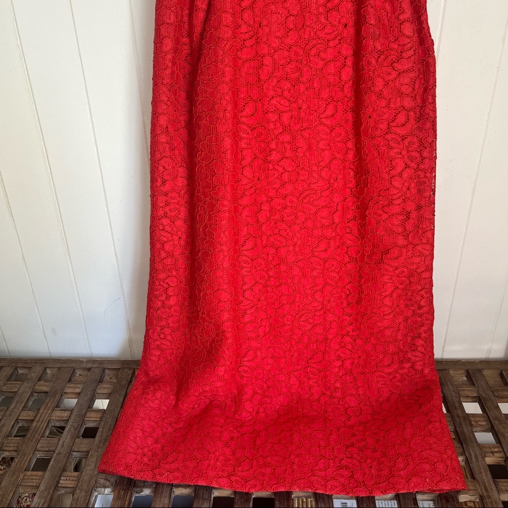Vintage Red Lace Dress - Picture 8 of 13
